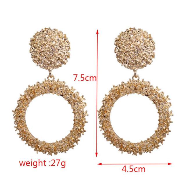 Big Earrings Exaggerated Matte Stud Earrings For Women