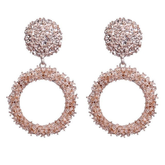 Big Earrings Exaggerated Matte Stud Earrings For Women
