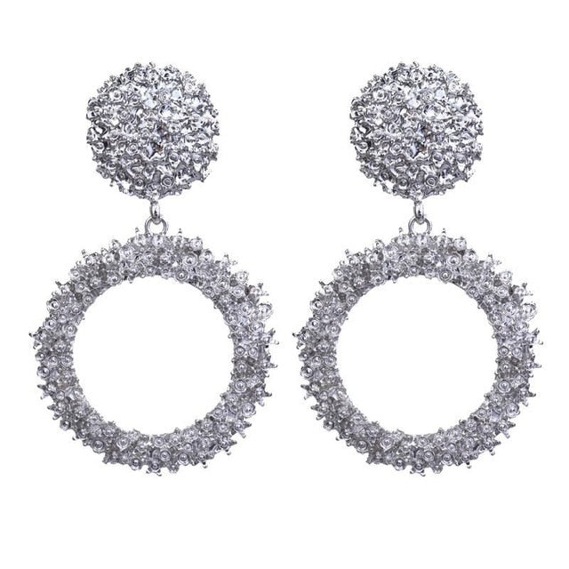 Big Earrings Exaggerated Matte Stud Earrings For Women