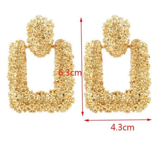 Big Earrings Exaggerated Matte Stud Earrings For Women