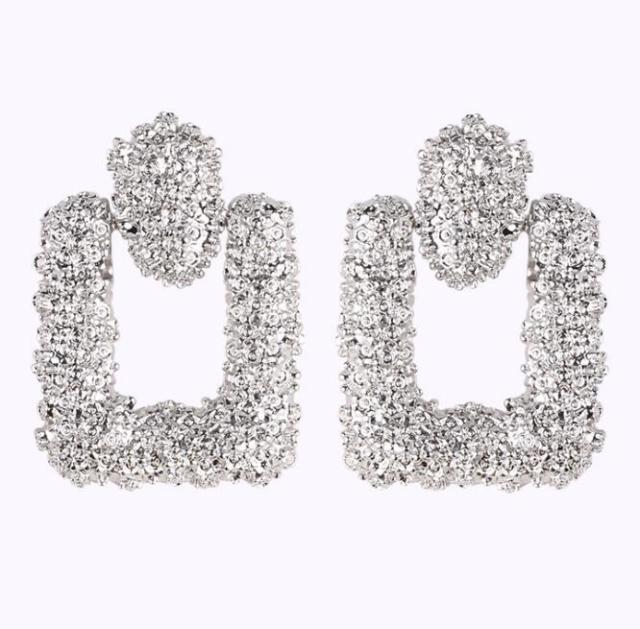 Big Earrings Exaggerated Matte Stud Earrings For Women