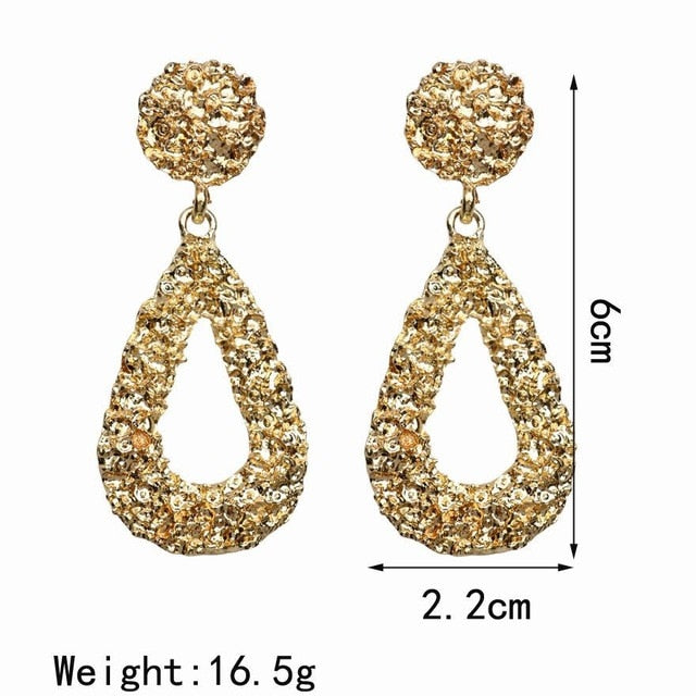 Big Earrings Exaggerated Matte Stud Earrings For Women