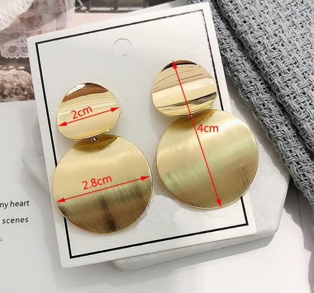 Big Earrings Exaggerated Matte Stud Earrings For Women