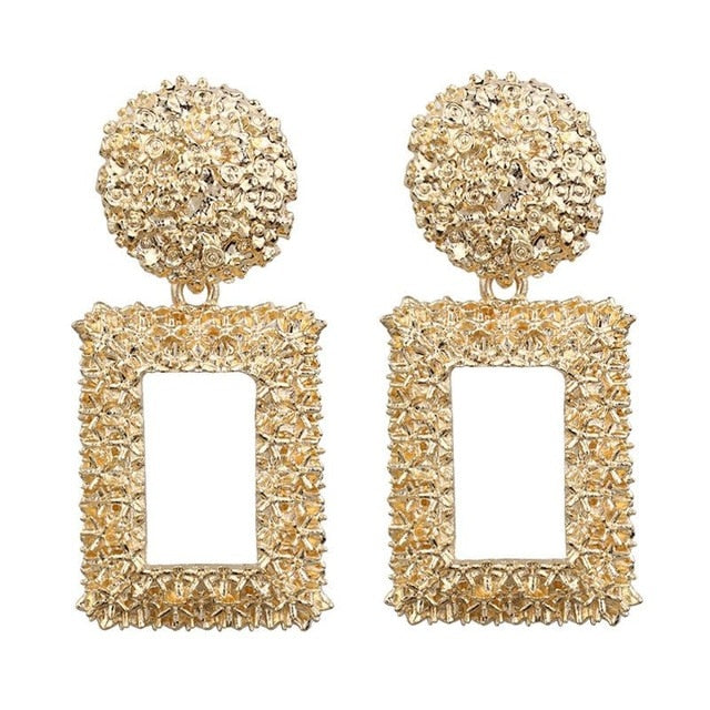 Big Earrings Exaggerated Matte Stud Earrings For Women