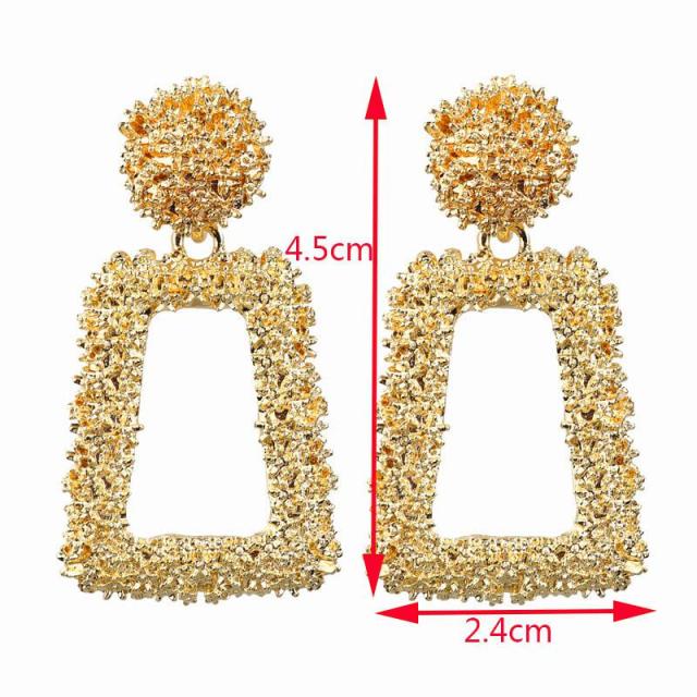 Big Earrings Exaggerated Matte Stud Earrings For Women
