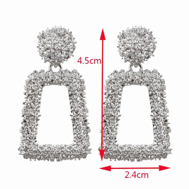 Big Earrings Exaggerated Matte Stud Earrings For Women