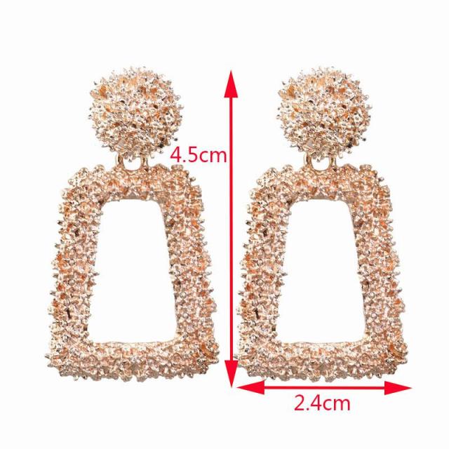 Big Earrings Exaggerated Matte Stud Earrings For Women