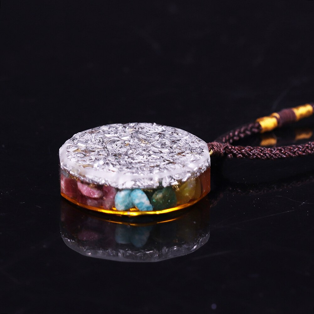 7 Chakra Rainbow Orgone Crystal pendant