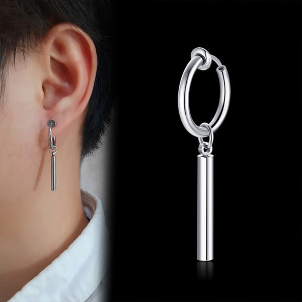 1 pieza de pendientes unisex con forma de cruz triangular geométrica