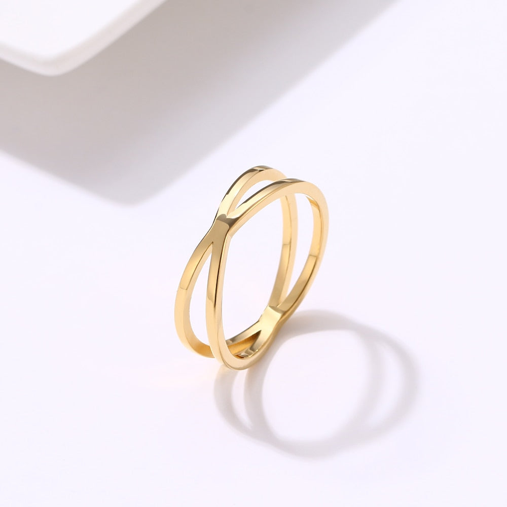Bohemian Vintage Cross Gold Rings