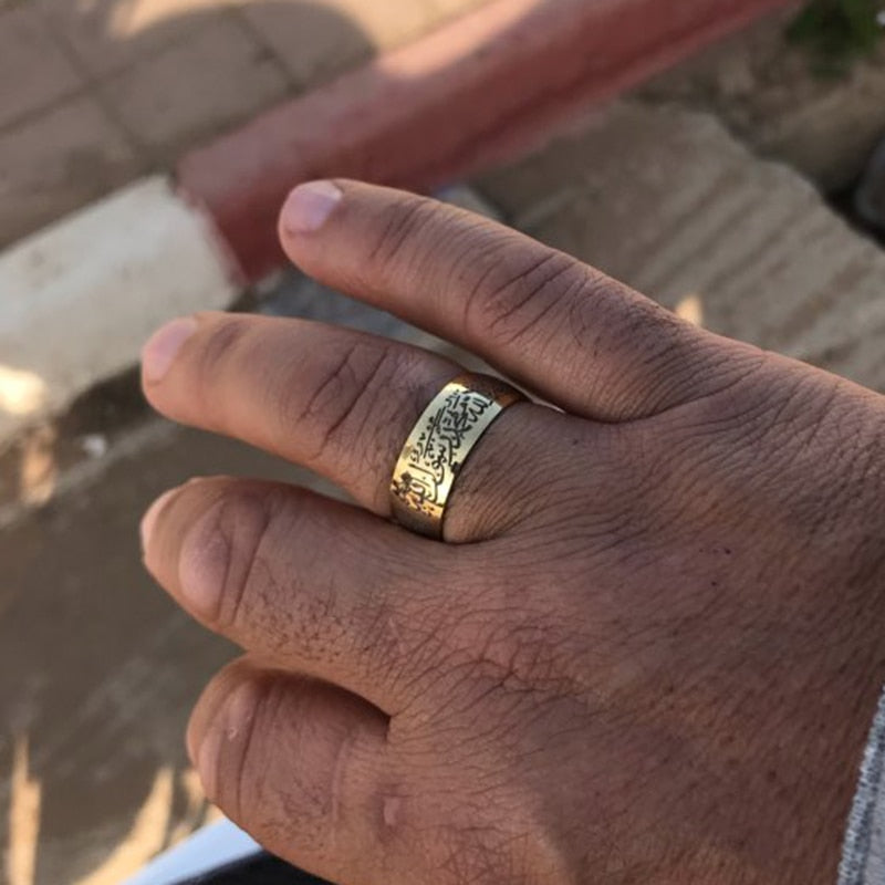 8mm Arabic Islamic Scripture Rings