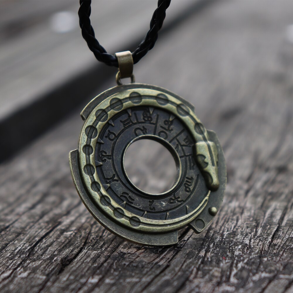 Oldest Mythology Symbol Ouroboros Infinity Snake Bronze Pendant