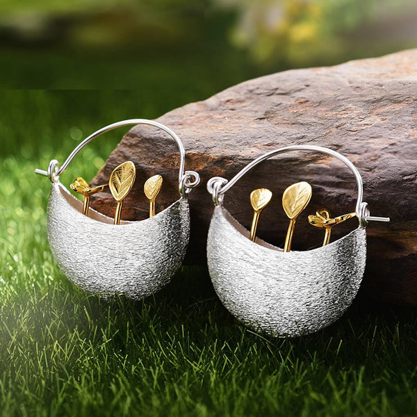 Pendientes de plata de ley 925 Pendientes colgantes My Little Garden