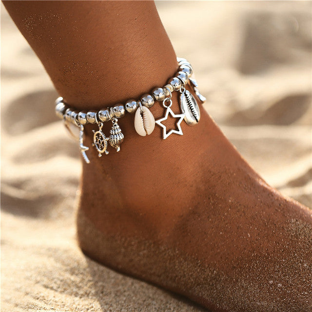 Vintage Multiple Layers Anklets for Women