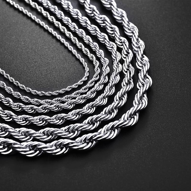 2mm-7mm Rope Chain Necklace