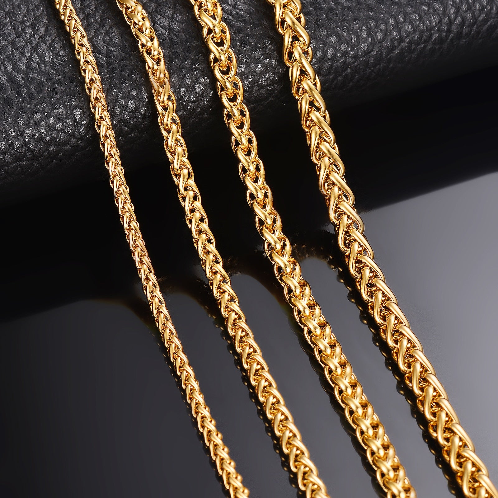 Gold Keel Link Chain Necklace