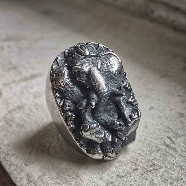 Indian Mythology Wisdom Luck Elephant God Ring