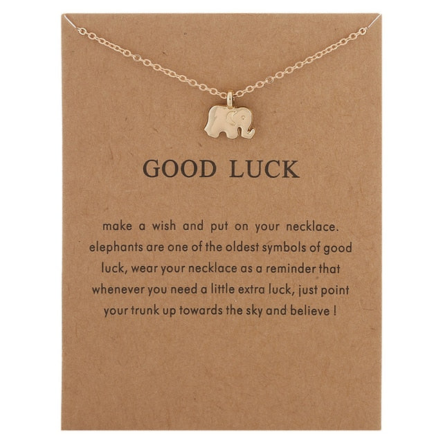 Clover Unicorn Luck Pendant Necklaces