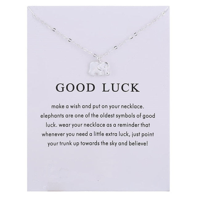 Clover Unicorn Luck Pendant Necklaces