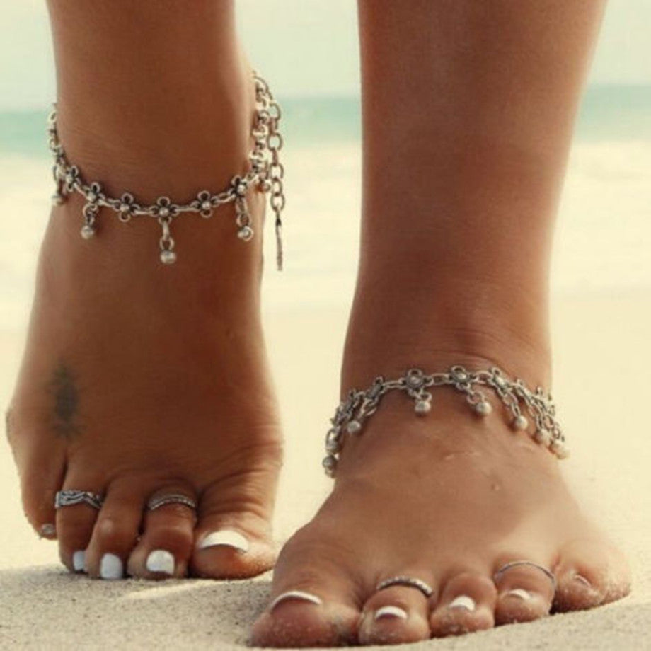 New Fashion Accessories Jewelry Silver Color Chain Anklet,