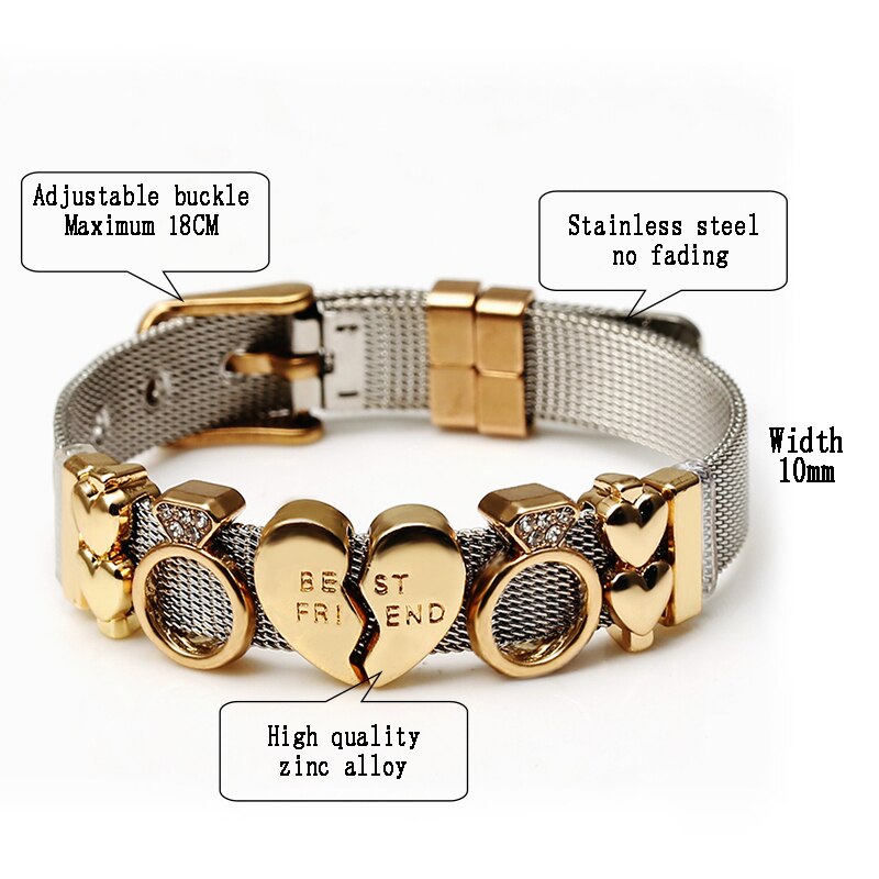Colorful Stainless Steel Mesh Watch Belt Bracelets For Women