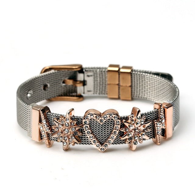 Colorful Stainless Steel Mesh Watch Belt Bracelets For Women