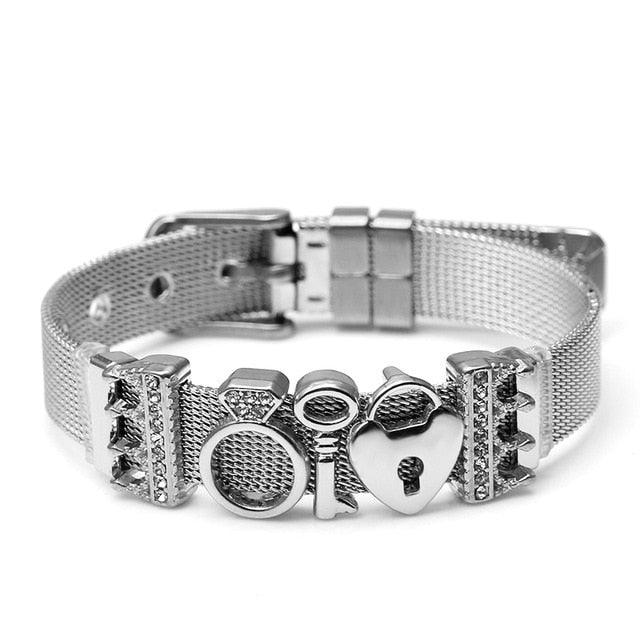 Colorful Stainless Steel Mesh Watch Belt Bracelets For Women