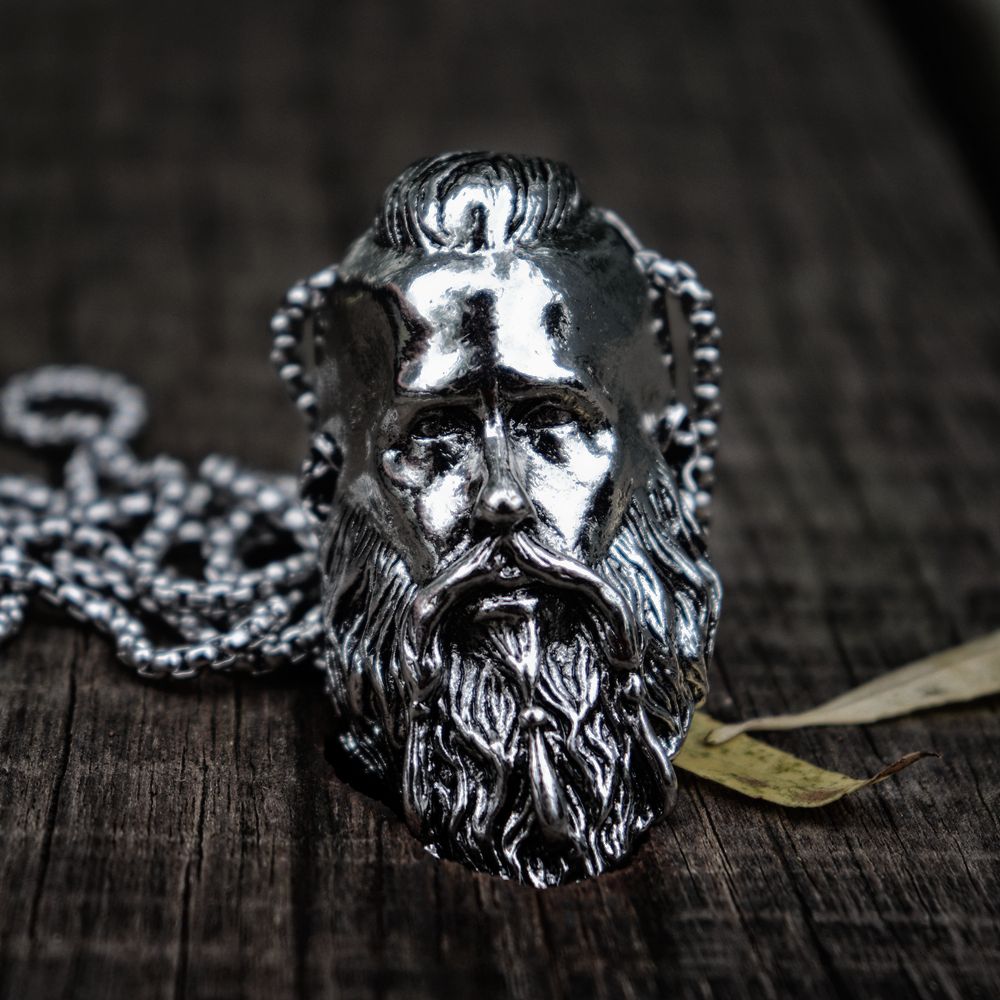 Cool Men’s Silver Color Beard Gentleman Pendant Necklace Gift for Him