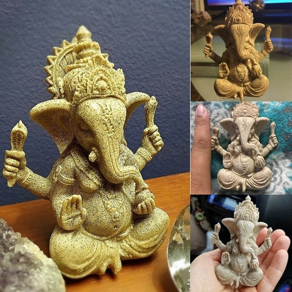 Sandstone Ganesha Ganapati Ganesh -Elephant Buddha Statue