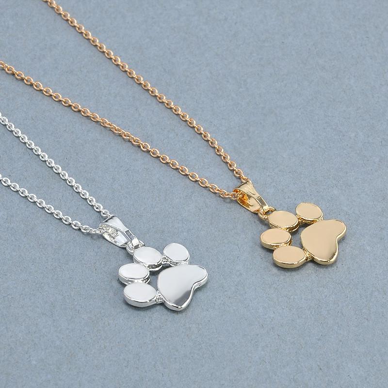 Silver Color Gold Dog Cat Necklace