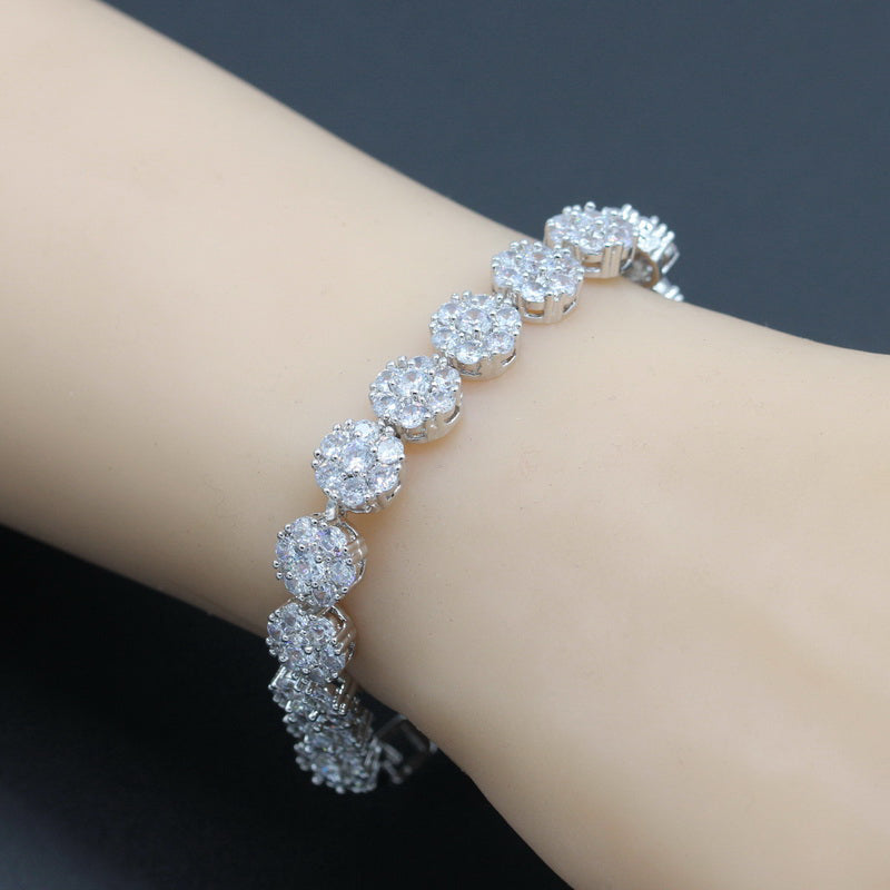 Exquisite White Cubic Zirconia Silver Color Jewelry Sets