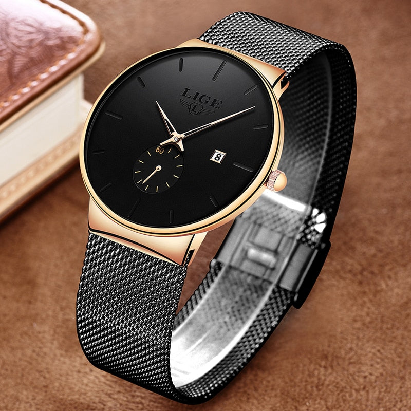 Fashion  Casual Waterproof Quartz Clock Mens Watches