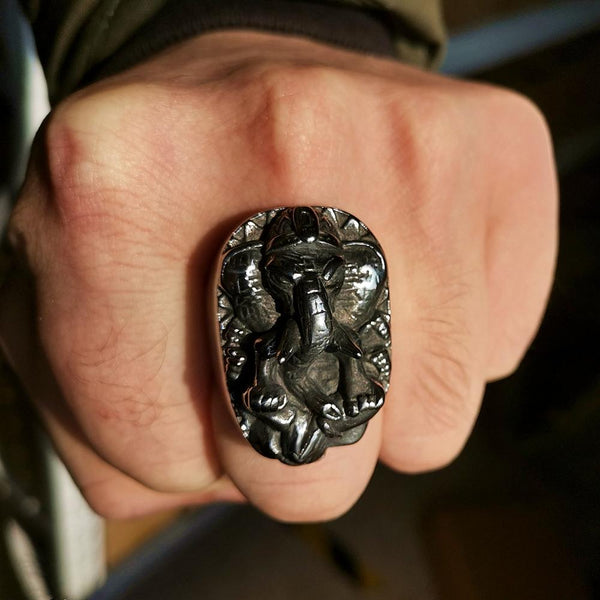 Classic Wisdom Luck Elephant God Ganesha Ring
