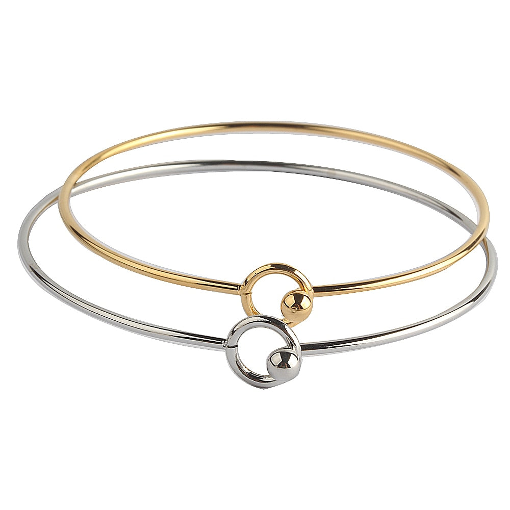 Cuff Bangles Stainless Steel Charm Bracelets for Women