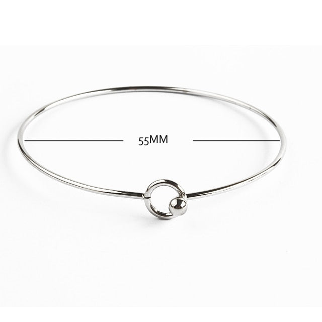 Cuff Bangles Stainless Steel Charm Bracelets for Women