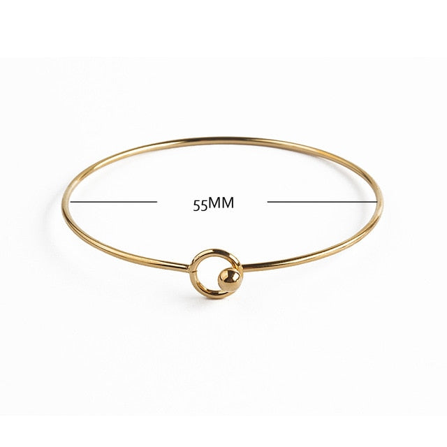 Cuff Bangles Stainless Steel Charm Bracelets for Women