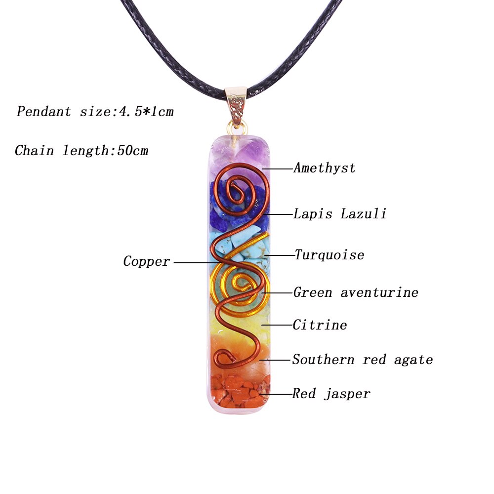 Reiki 7 Chakra Orgone  Pendant Necklace