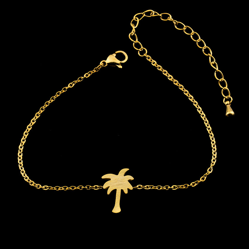 Hawaii Beach Party Jewelry Palm Tree Anklet Charm Women