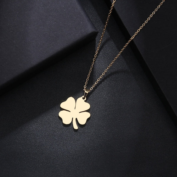 Lover's Clover Gold And Silver Color Pendant Necklace