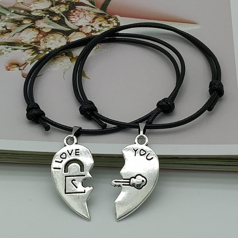 New Fashion Couple  Stitching Heart Bracelets Women