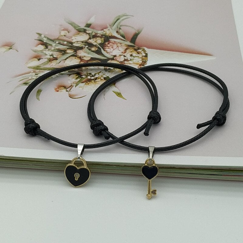 New Fashion Couple  Stitching Heart Bracelets Women