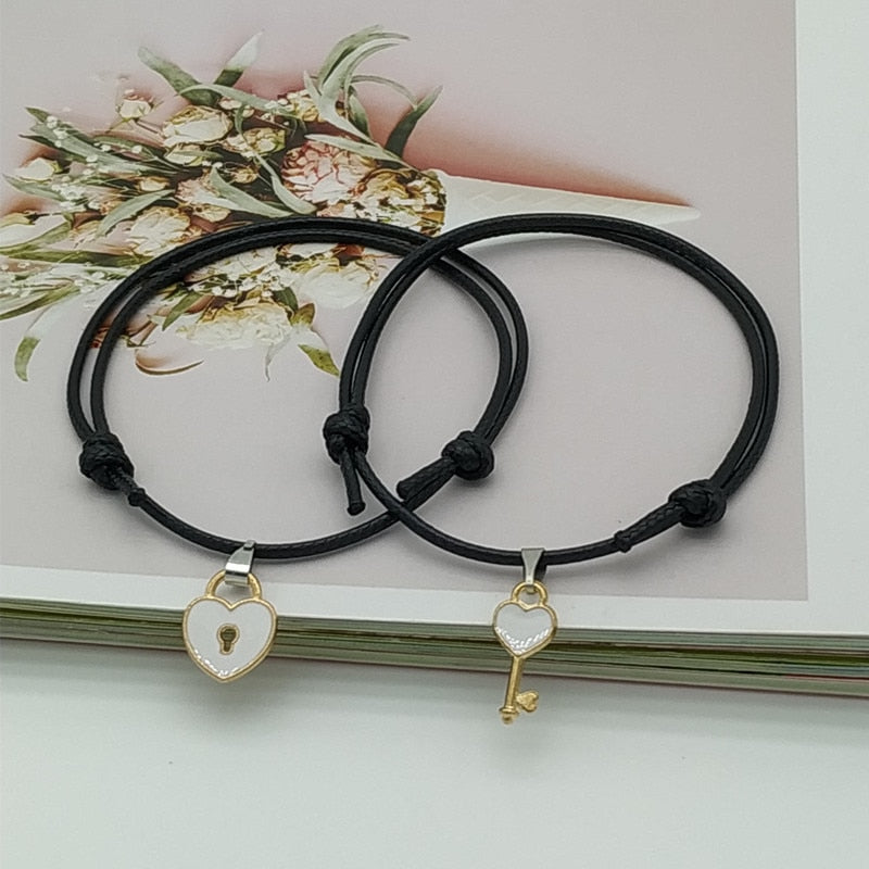 New Fashion Couple  Stitching Heart Bracelets Women