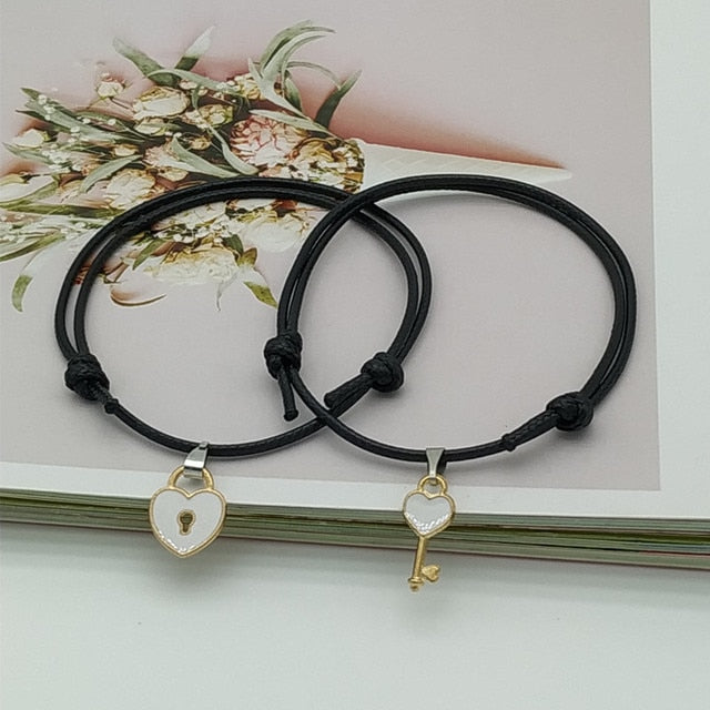 New Fashion Couple  Stitching Heart Bracelets Women