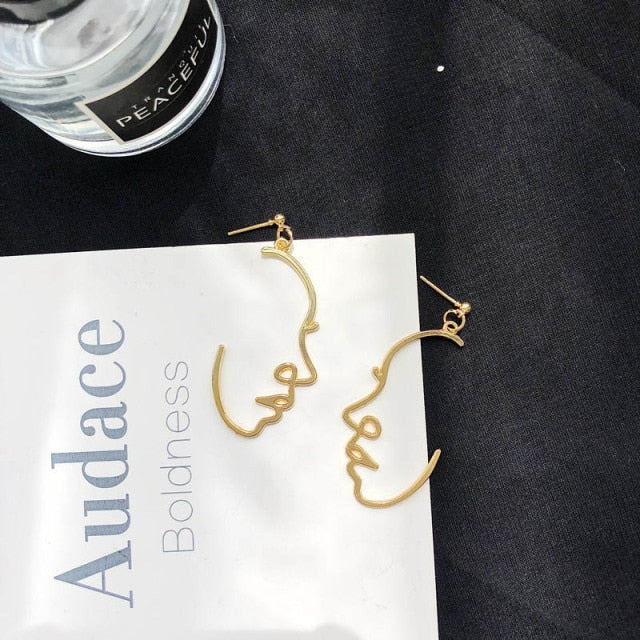 Punk Human Face Drop Earrings