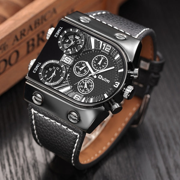 Relojes para hombre Reloj de pulsera de cuarzo casual con correa de cuero para hombre