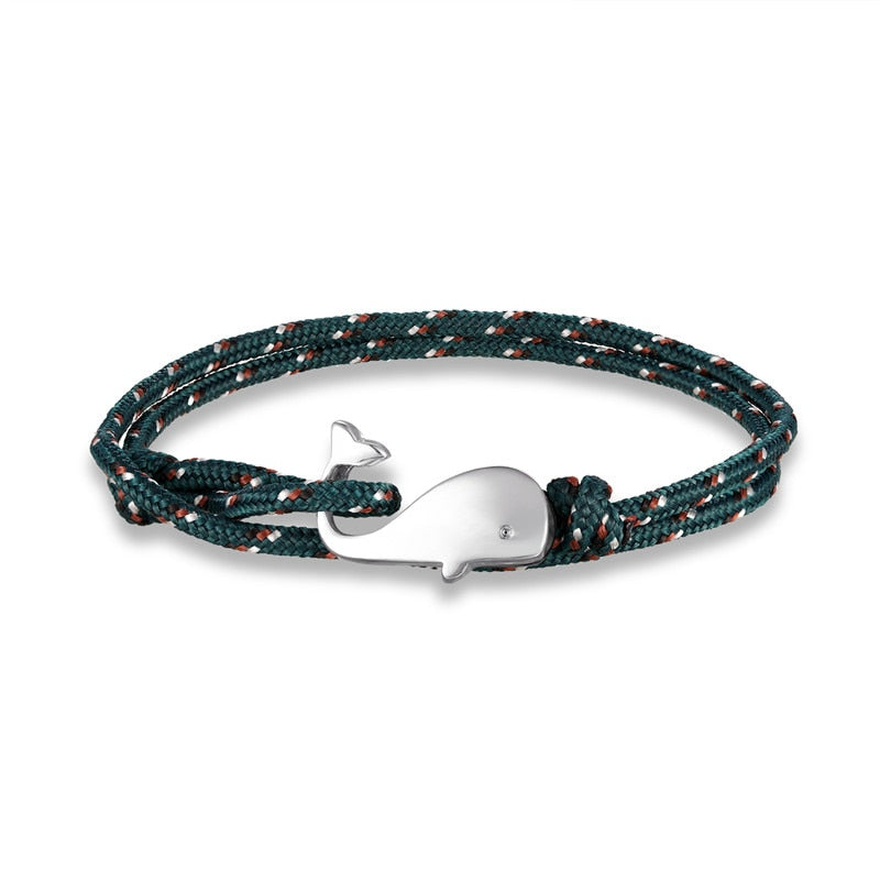Navy style Camping Parachute cord Whale Tail Anchor Bracelet