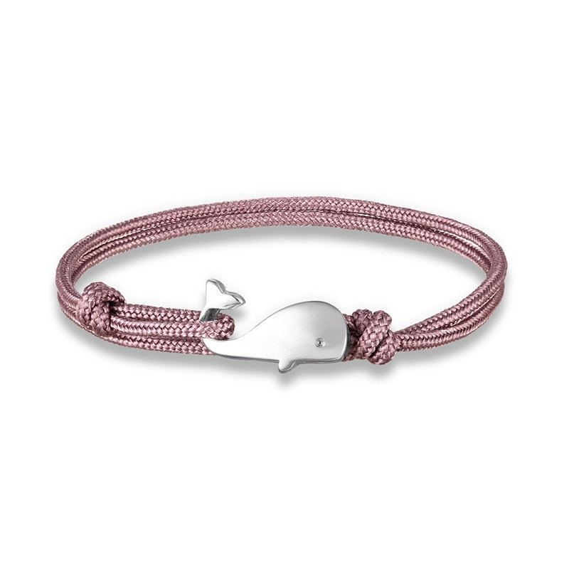 Navy style Camping Parachute cord Whale Tail Anchor Bracelet
