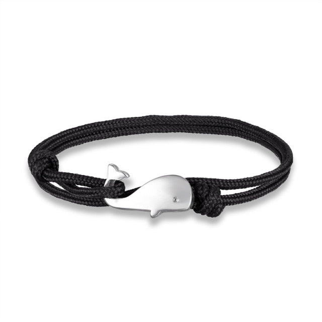 Navy style Camping Parachute cord Whale Tail Anchor Bracelet