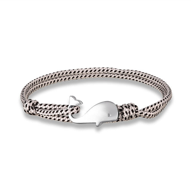 Navy style Camping Parachute cord Whale Tail Anchor Bracelet