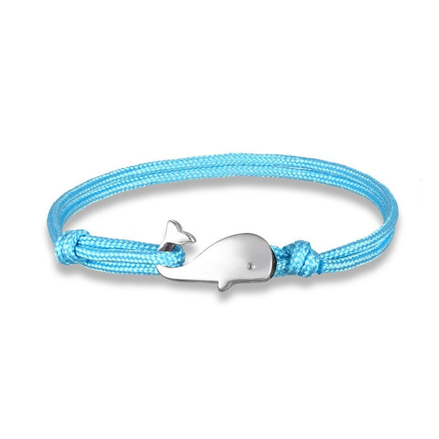 Navy style Camping Parachute cord Whale Tail Anchor Bracelet